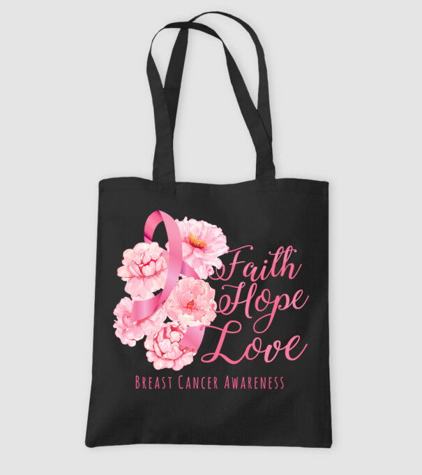 Faith hope love model negru pe tricou