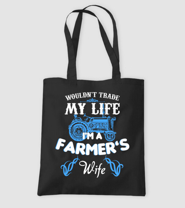 'Farmer''s wife' model negru pe tricou