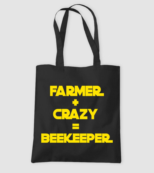 Farmer crazy beekeeper model negru pe tricou