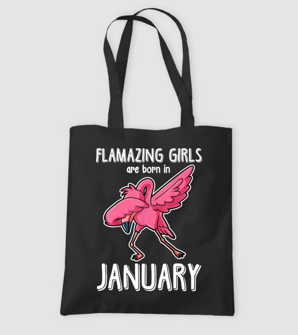 Flamazing girls are born in january model negru pe tricou