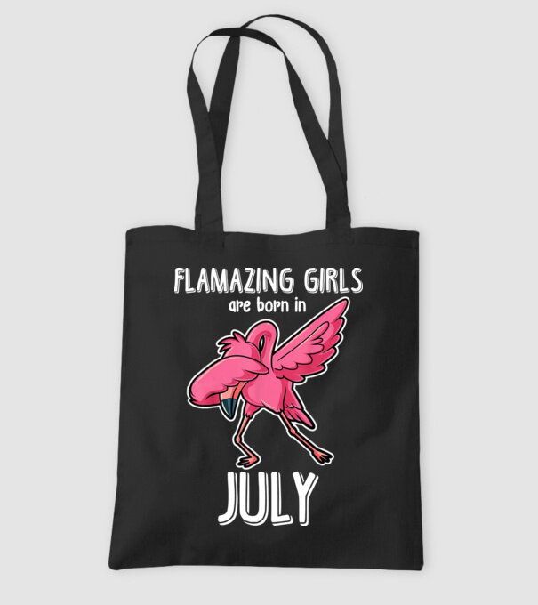 flamazing girls are born in july model negru pe tricou
