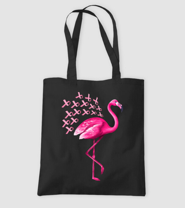 Flamingo pink model negru pe tricou