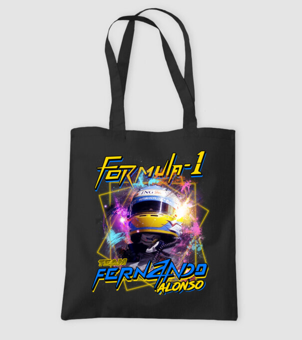 FORMULA 1 ALONSO model negru pe tricou