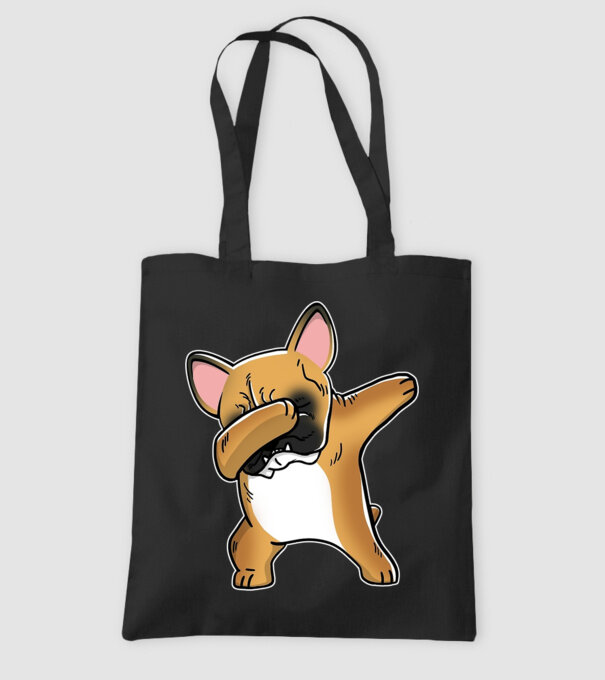 Buldog francez DAB model negru pe tricou
