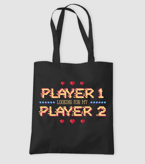Gamer Love model negru pe tricou