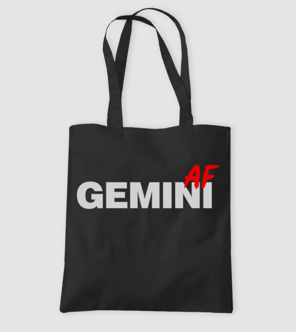 GEMINI as fuck model negru pe tricou