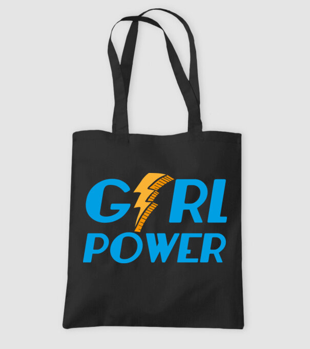 GirlPower model negru pe tricou
