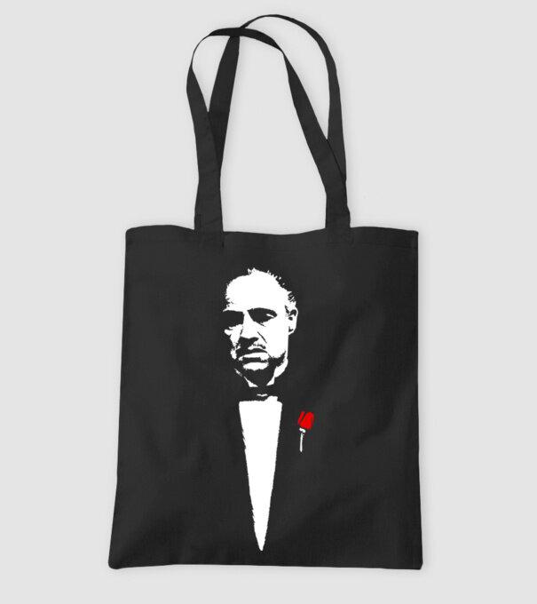 godfather cu trandafir model negru pe tricou