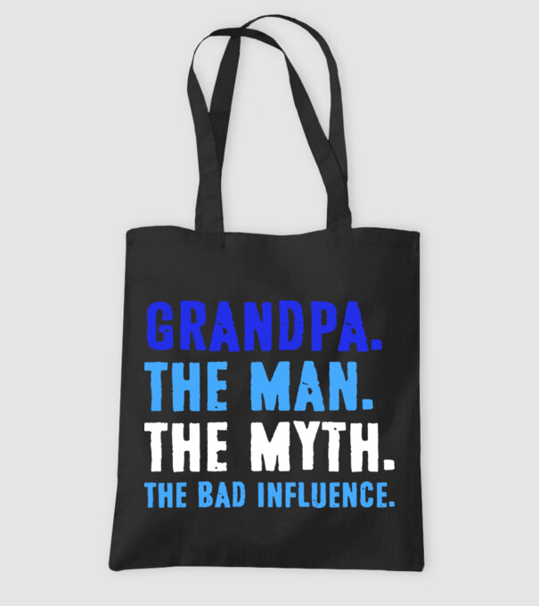 Grandpa, the bad influence model negru pe tricou