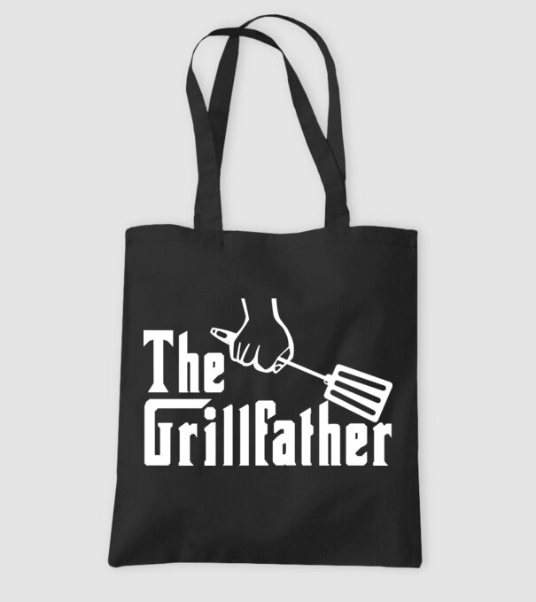 GrillFather model negru pe tricou