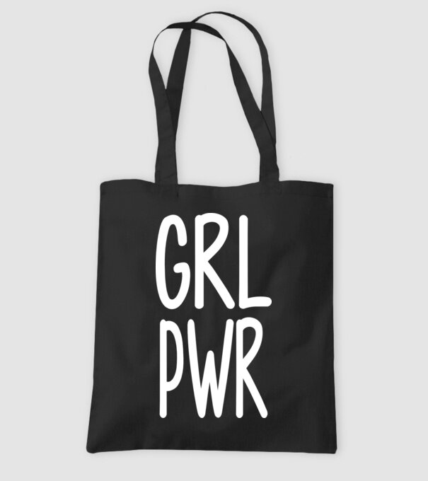 Girl Power model negru pe tricou