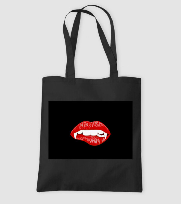 HALLOWEEN gură de vampir model negru pe tricou