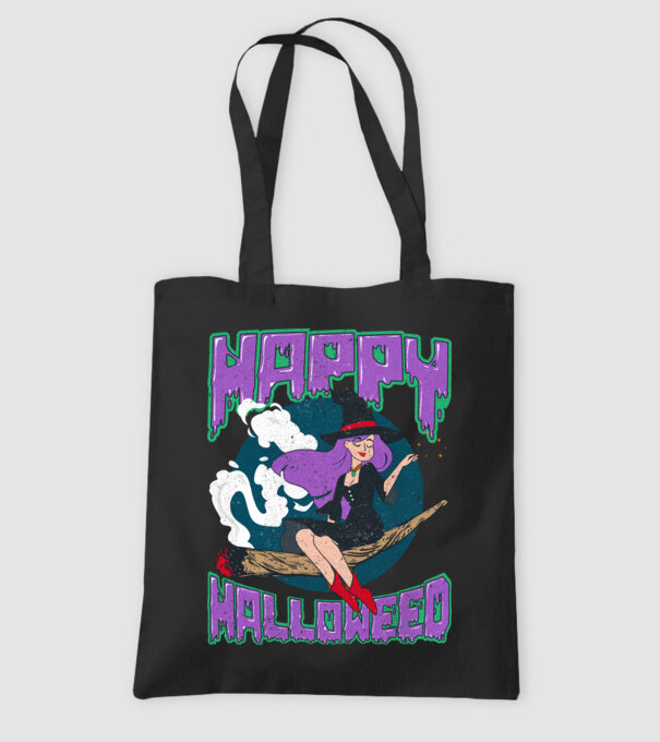Happy Halloweed model negru pe tricou