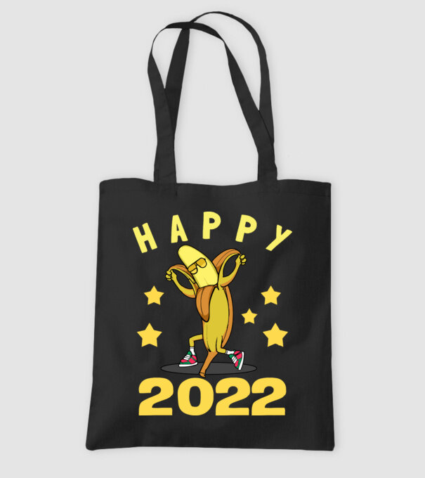 Happy new year Banana model negru pe tricou
