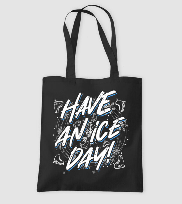 Have an ice day model negru pe tricou
