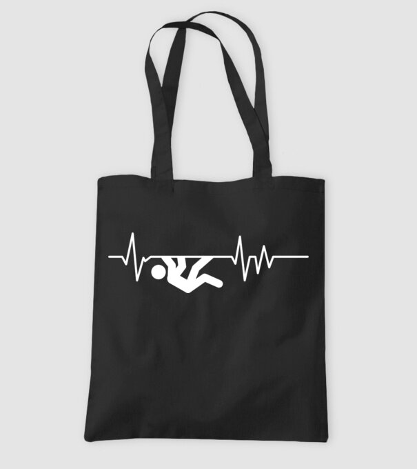 Heartbeat escaladare model negru pe tricou