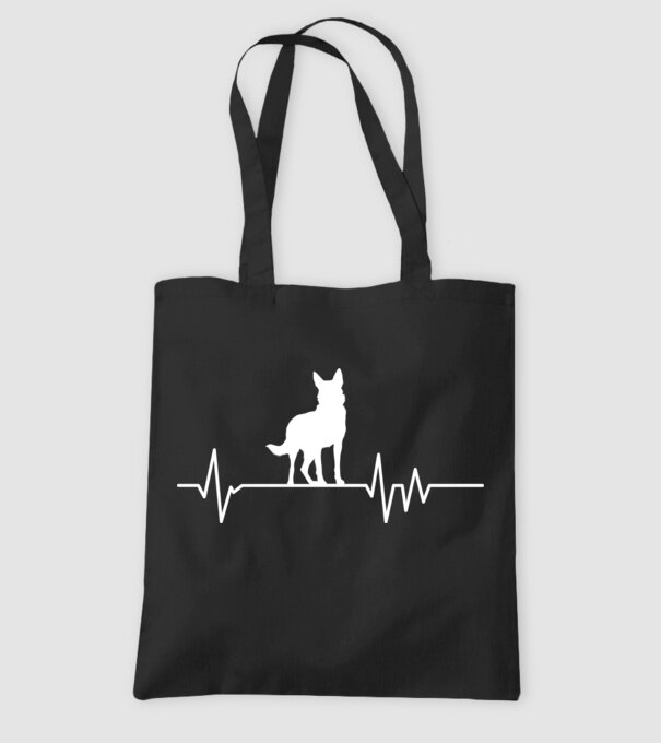 Heartbeat siluetă Ciobănesc german model negru pe tricou