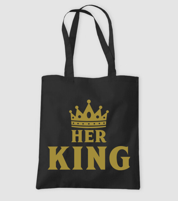 Her King model negru pe tricou
