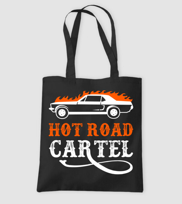 Hot road cartel model negru pe tricou