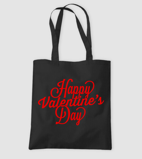 Happy Valentines day model negru pe tricou