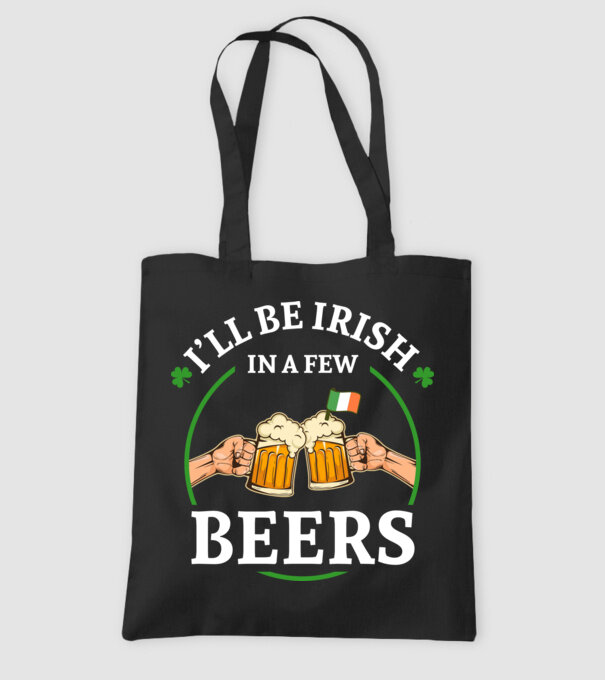 'I''ll be irish' model negru pe tricou