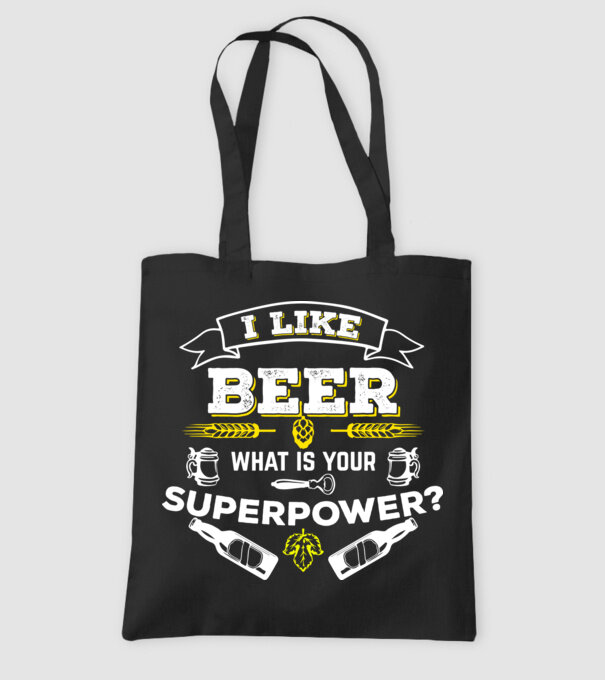 i like beer model negru pe tricou