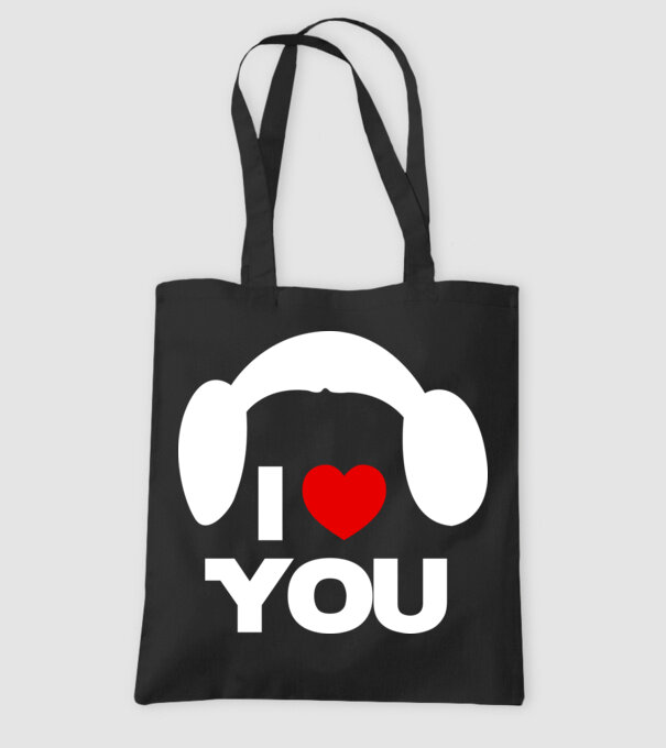 i love u model negru pe tricou