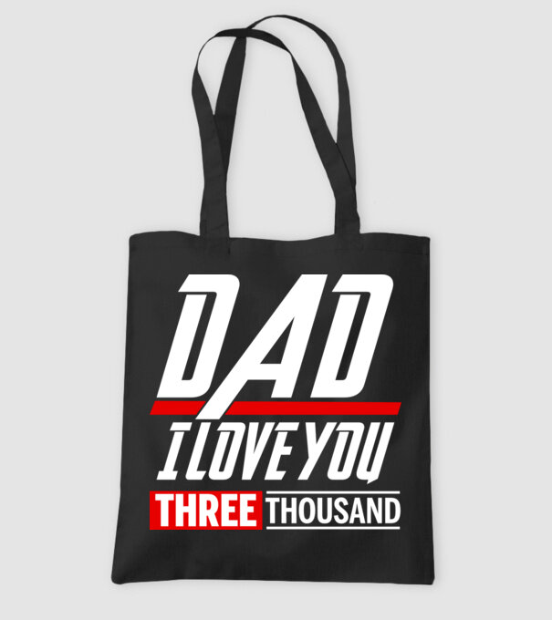 I love you three thousand model negru pe tricou