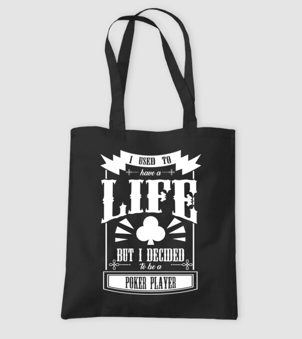 I used to have a life JUCĂTOR POKER model negru pe tricou
