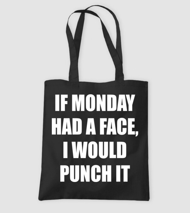 If monday had a face model negru pe tricou