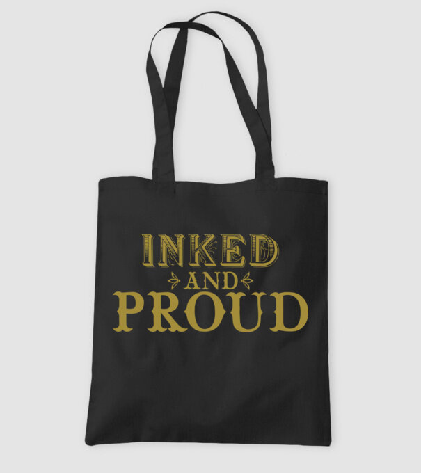 Inked and proud model negru pe tricou