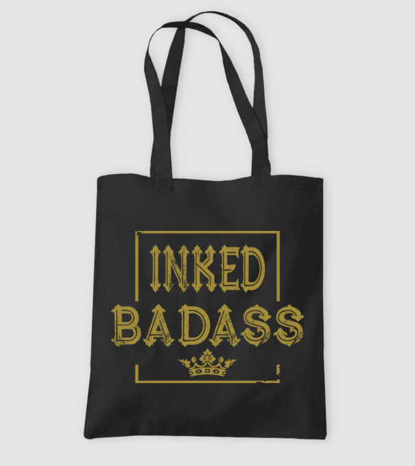Inked Badass model negru pe tricou
