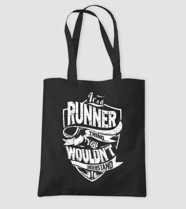 'It''s a runner thing' model negru pe tricou