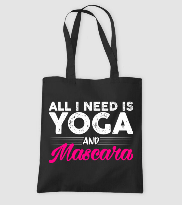 Yoga și mascara model negru pe tricou