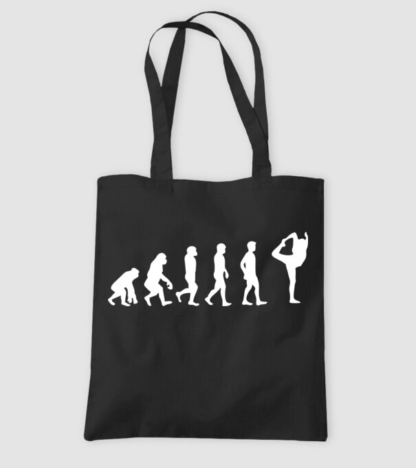 Yoga evoluție model negru pe tricou