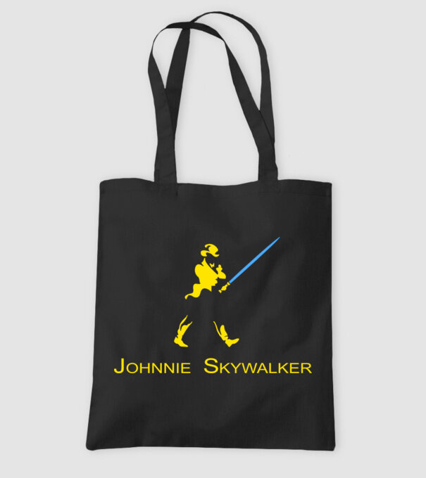 Johnnie Skywalker model negru pe tricou