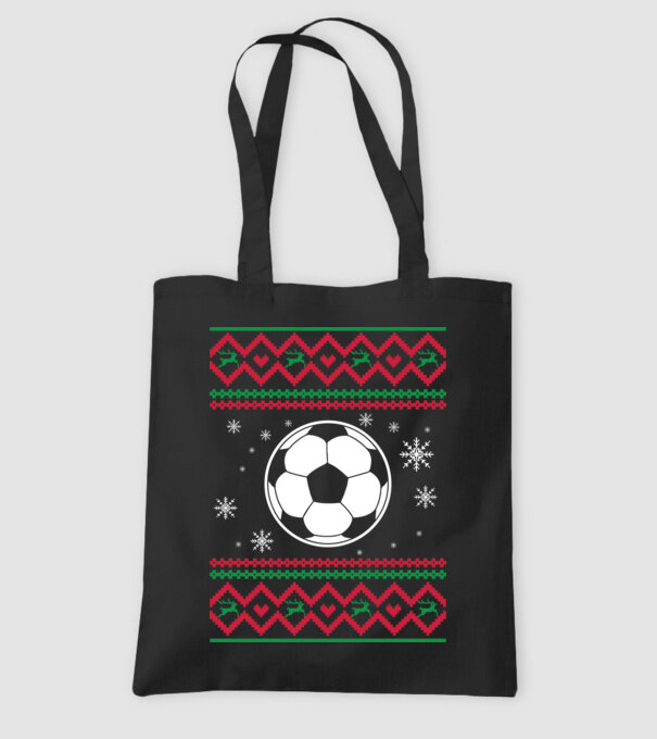 Model tricotat de Crăciun - fotbal model negru pe tricou