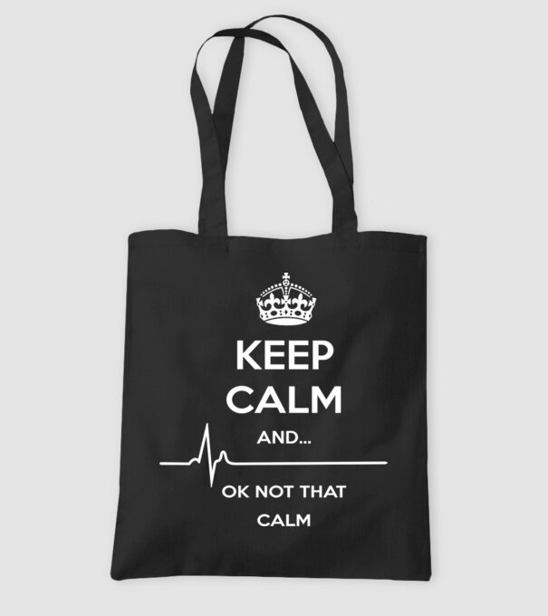 Kepp Calm....ok not that calm model negru pe tricou