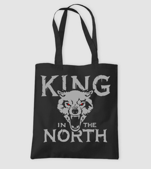 King In The Noth model negru pe tricou