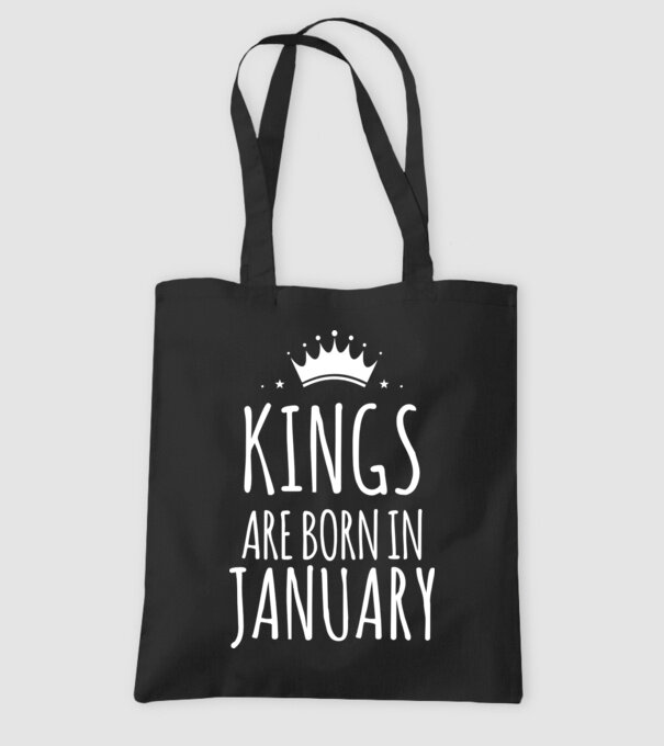 Kings are born in - January model negru pe tricou