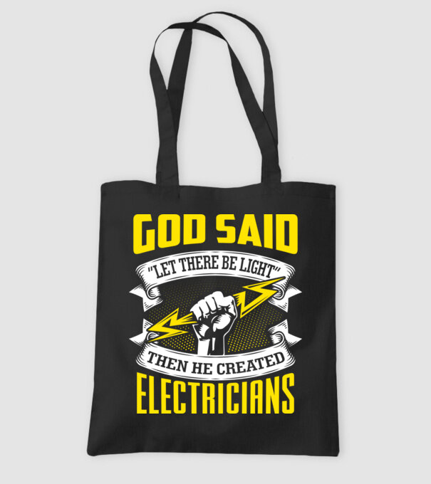 Let there be light model negru pe tricou