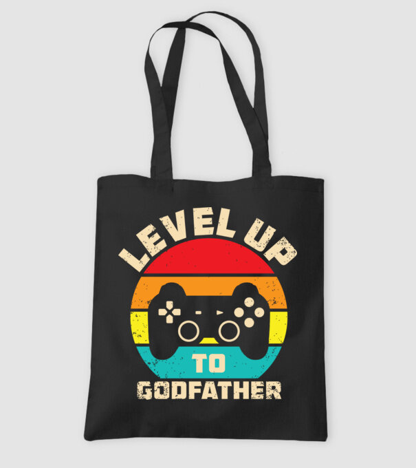 Level Up Godfather model negru pe tricou