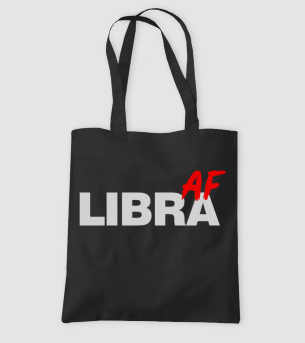 LIBRA as fuck model negru pe tricou