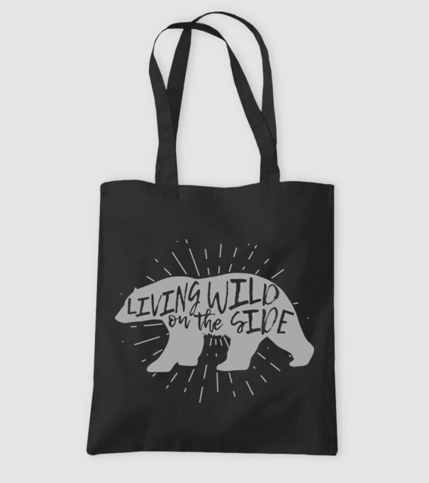 Living on a wild side X model negru pe tricou