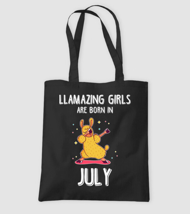 Llamazing girls are born in july model negru pe tricou