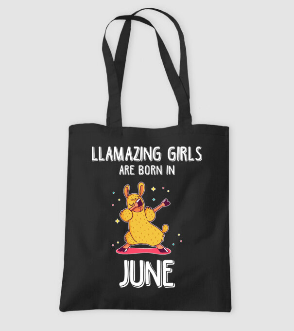 llamazing girls are born in june model negru pe tricou