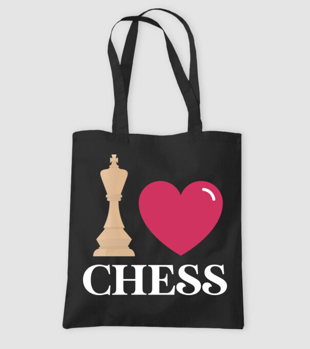 Love chess model negru pe tricou