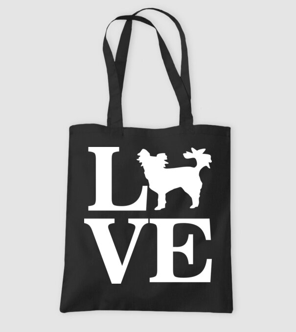 LOVE CHIHUAHUA model negru pe tricou