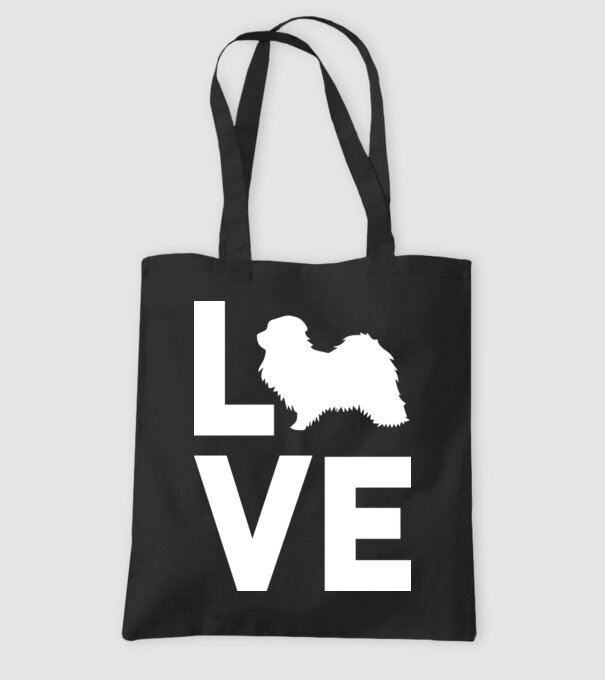 LOVE Havanese model negru pe tricou