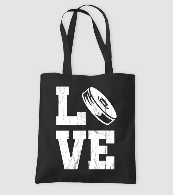 Love hockey model negru pe tricou